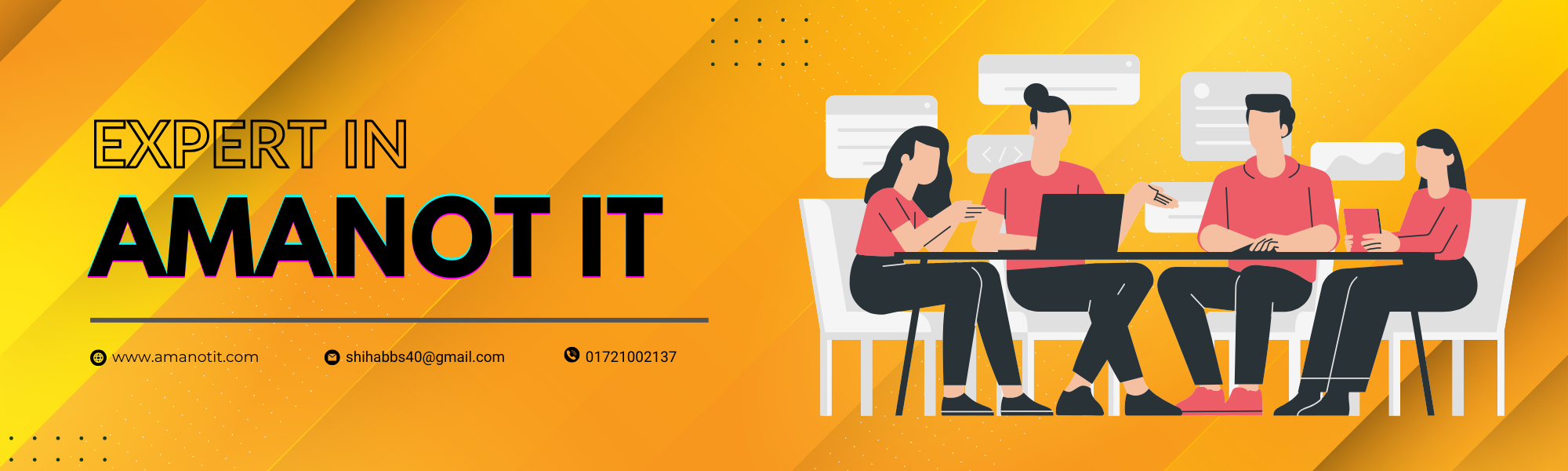 Black Orange Illustrative Marketing LinkedIn Article Cover Image